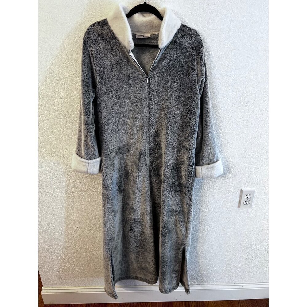 Natori Sherpa frosted lounger robe women size large